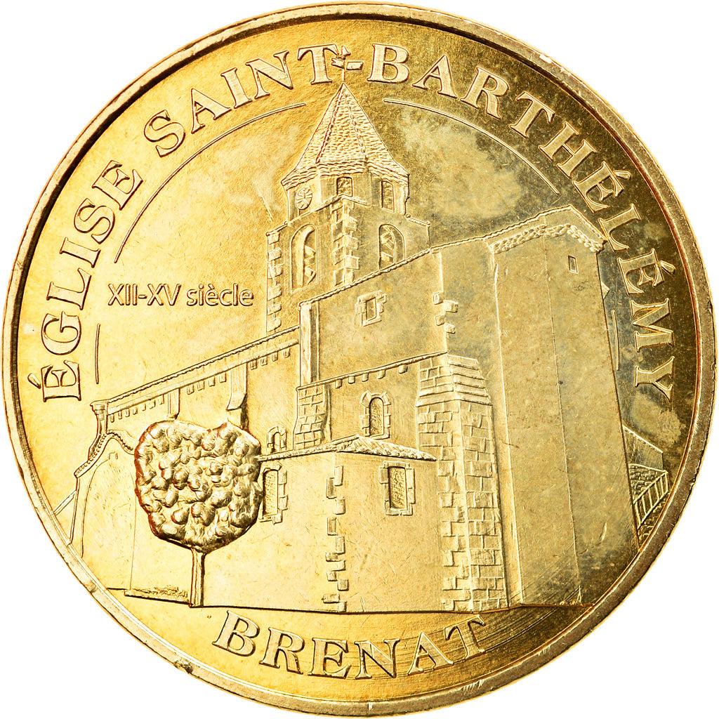 France, Token, Touristic token, Brenat - Eglise Saint Barthélémy, 2012, MDP
