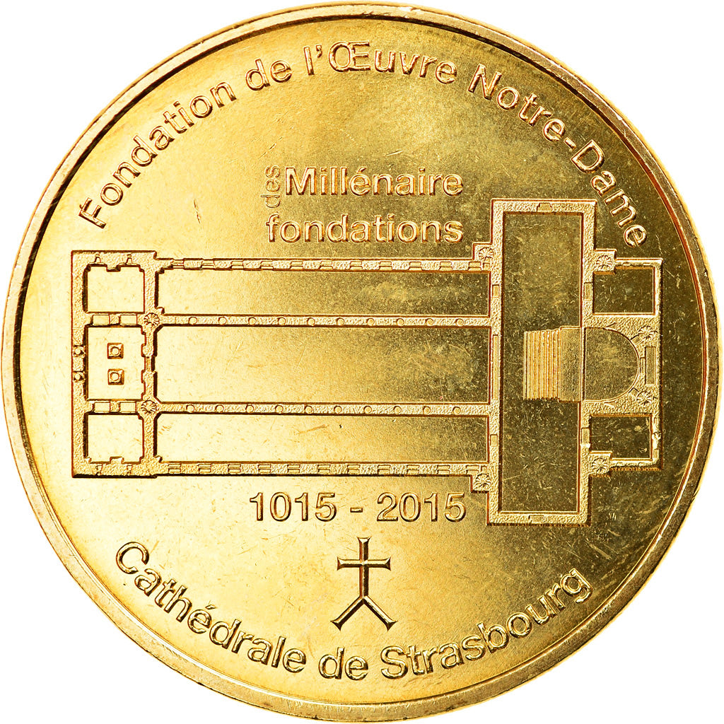 France, Token, Touristic token, Strasbourg - Cathédrale n° 4 - Fondations