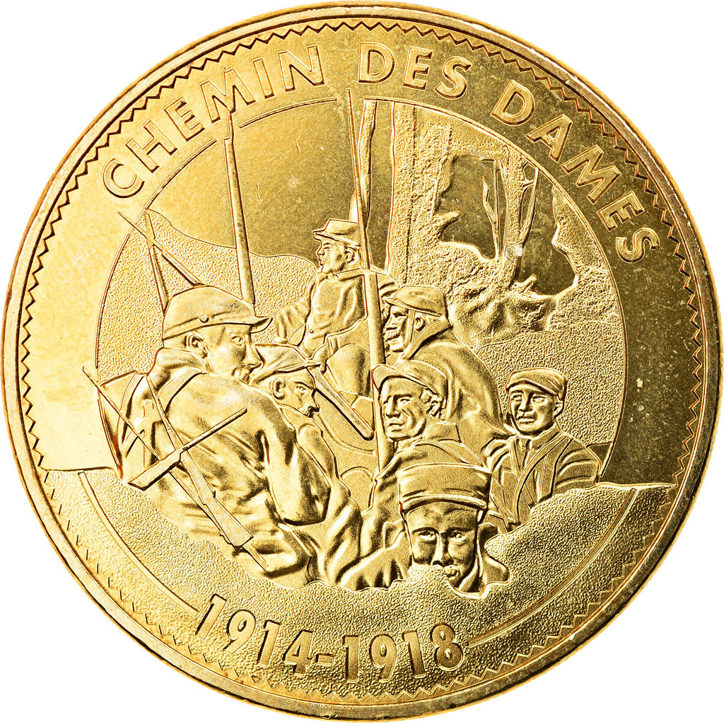 França, Token, 02/ Chemin des dames, Laon, 2014, MDP, AU(55-58), Cuproníquel
