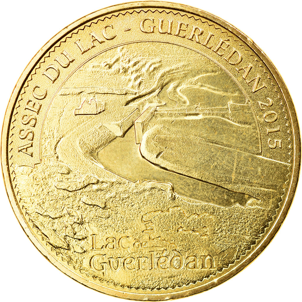 France, Token, 22/ Assec du Lac - Guerlédan, 2015, MDP, AU(55-58), Cupro-nickel