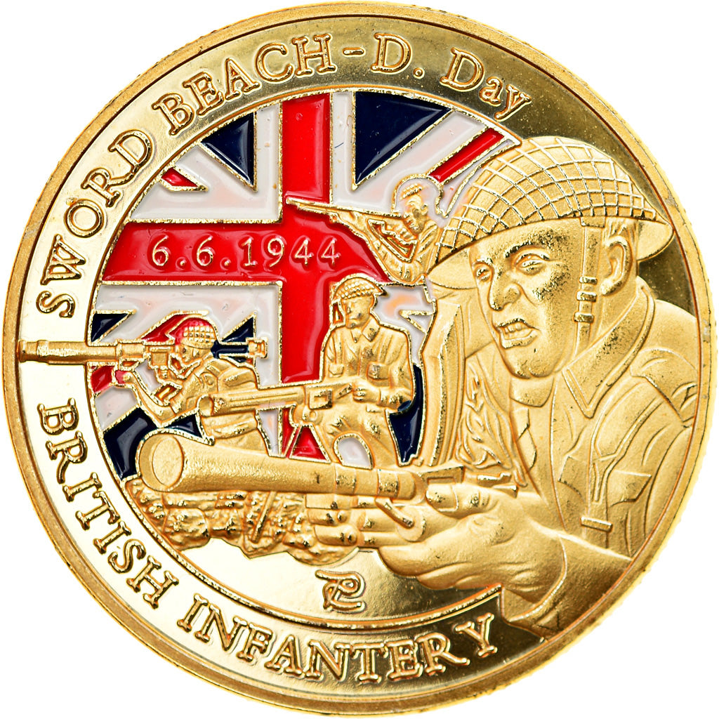 France, Token, D.Day - Sword Beach - 6 juin 1944, AU(55-58), Cupro-nickel