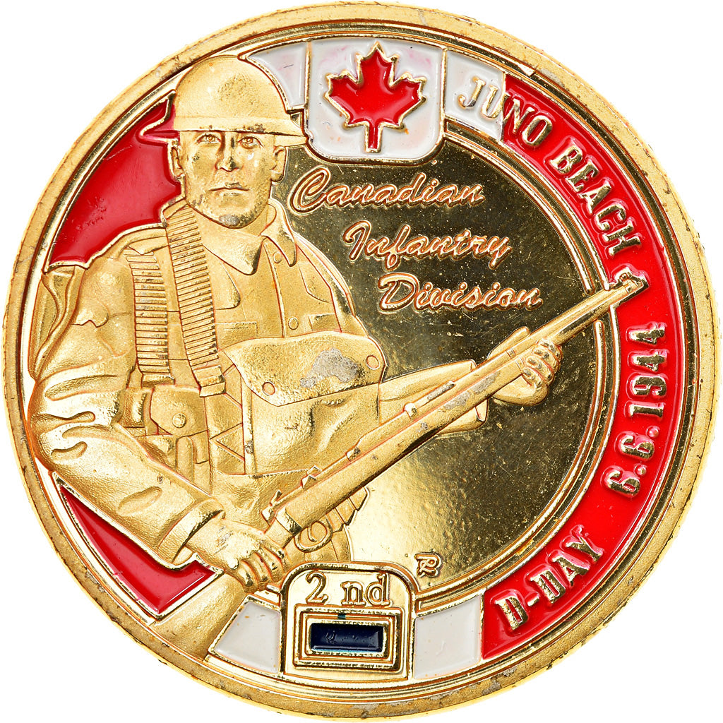 France, Token, D-Day - Juno Beach - Canadian infantry division, AU(55-58)