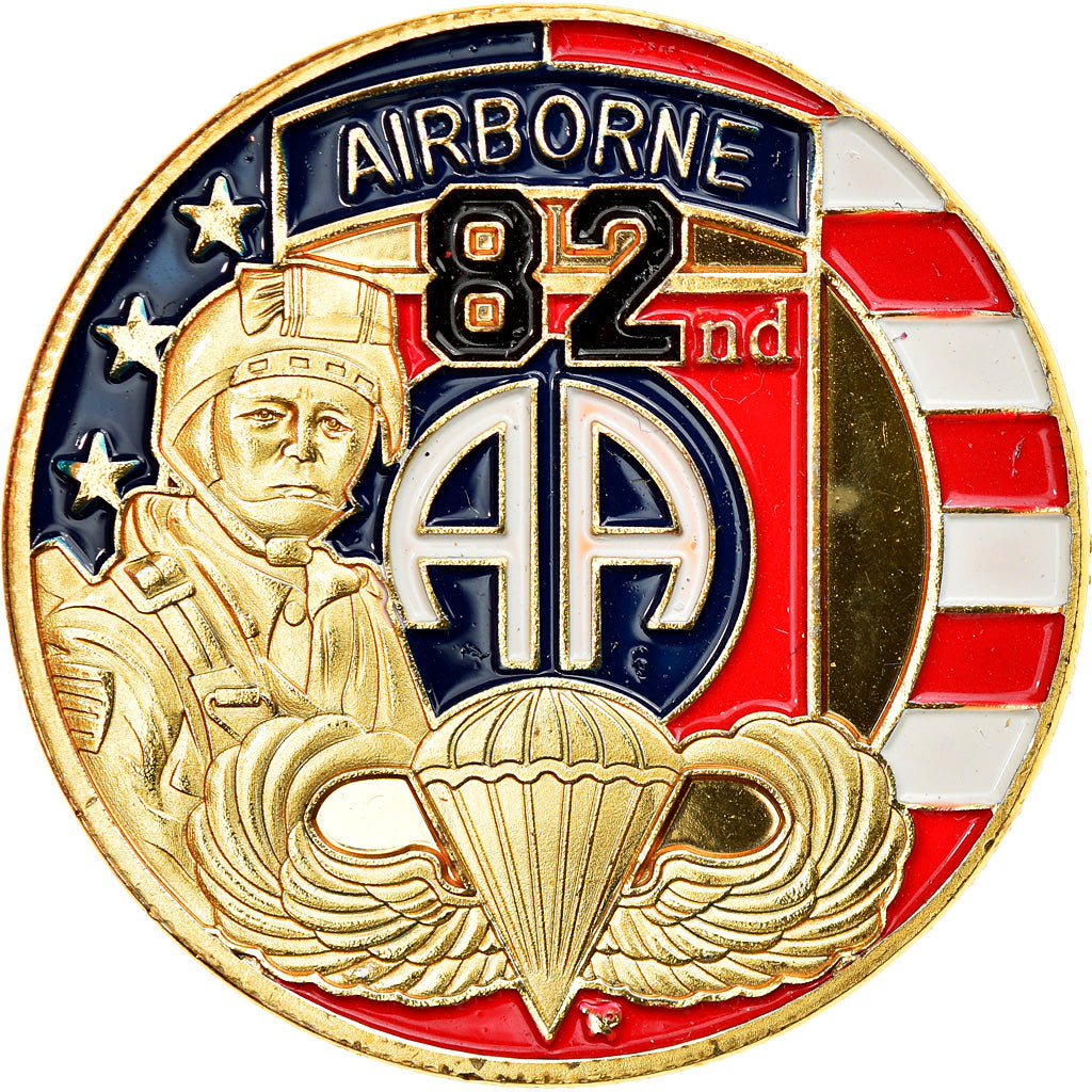 Francia, Token, D-Day - 82nd Airborne Division, EBC, Aluminio y cuproníquel