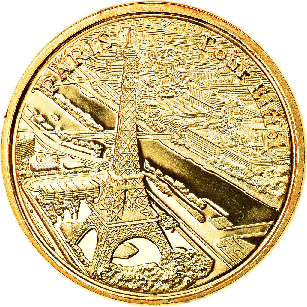 Jeton Médaille Tour Eiffel - Souvenir Paris - Métal Argenté - XXème