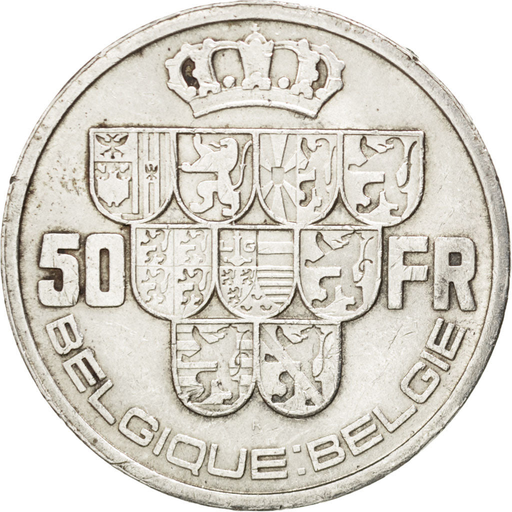 Coin, Belgium, 50 Francs, 50 Frank, 1939, AU(55-58), Silver, KM:121