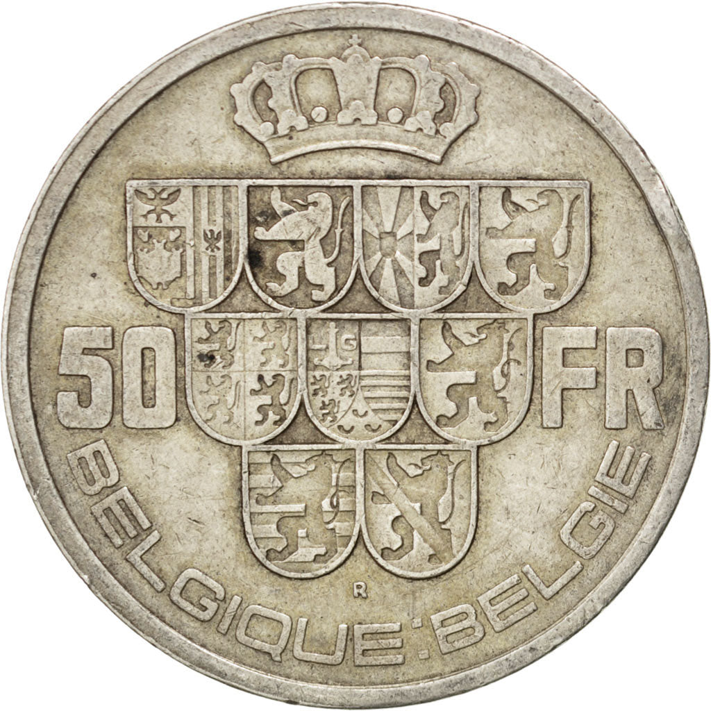 Coin, Belgium, 50 Francs, 50 Frank, 1940, EF(40-45), Silver, KM:121