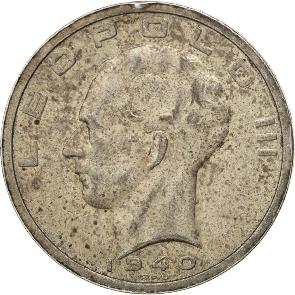 Coin, Belgium, 50 Francs, 50 Frank, 1940, EF(40-45), Silver, KM:121