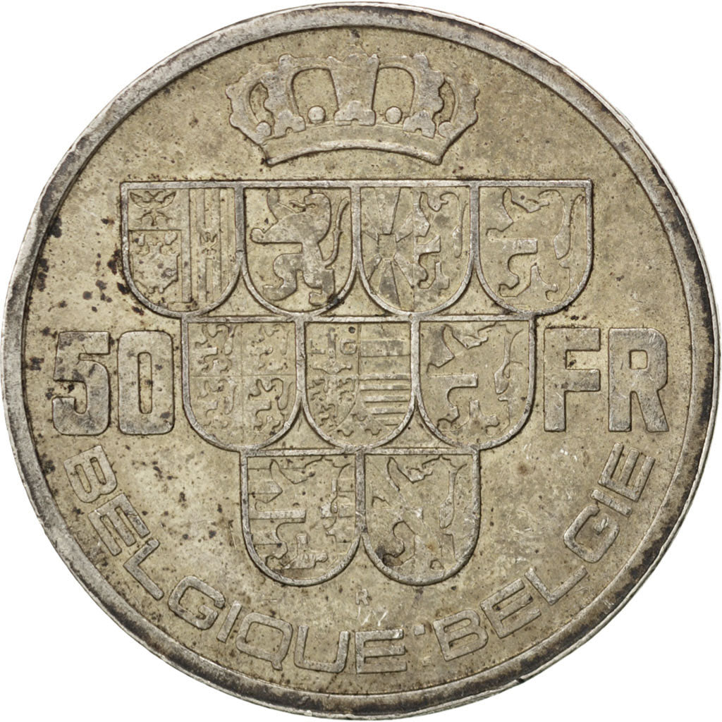 Coin, Belgium, 50 Francs, 50 Frank, 1940, EF(40-45), Silver, KM:121