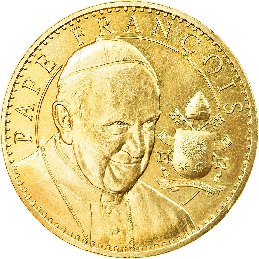 Frankreich, Token, 65/ Lourdes - Pape François, 2016, MDP, VZ, Cupro-nickel