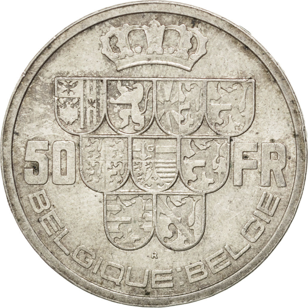 Coin, Belgium, 50 Francs, 50 Frank, 1940, EF(40-45), Silver, KM:121
