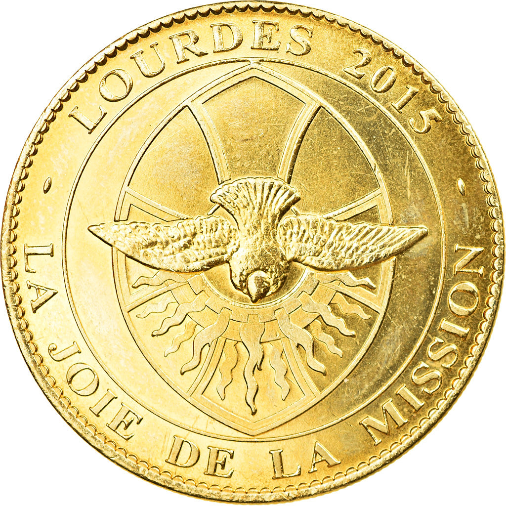 Frankreich, Token, Lourdes - La joie de la Conversion, 2015, VZ, Cupro-nickel