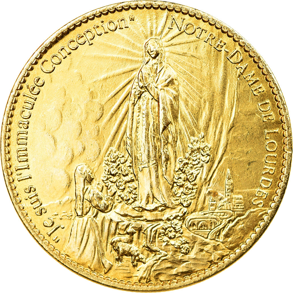 France, Jeton, Lourdes - Je suis l'Immaculée Conception, SUP, Cupro-nickel