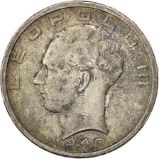 BELGIUM, 50 Francs, 50 Frank, 1940, KM #122.1, EF(40-45), Silver, 33, 19.99