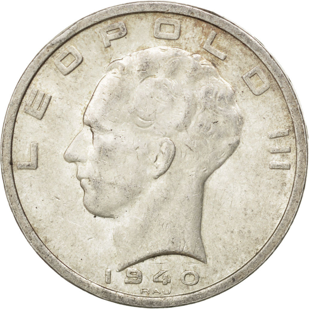 Coin, Belgium, 50 Francs, 50 Frank, 1940, AU(55-58), Silver, KM:122.1