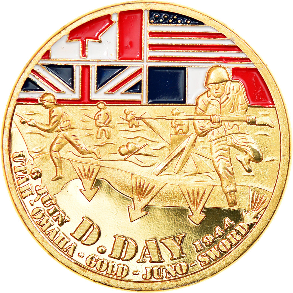 Frankrijk, Token, D-Day - 6 juin 1944, Souvenirs et Patrimoine, PR, Cupro-nickel