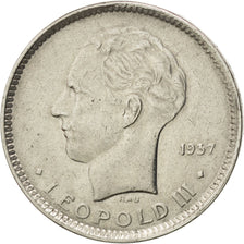 BELGIUM, 5 Francs, 5 Frank, 1937, KM #108, EF(40-45), Nickel, 31, 12.07