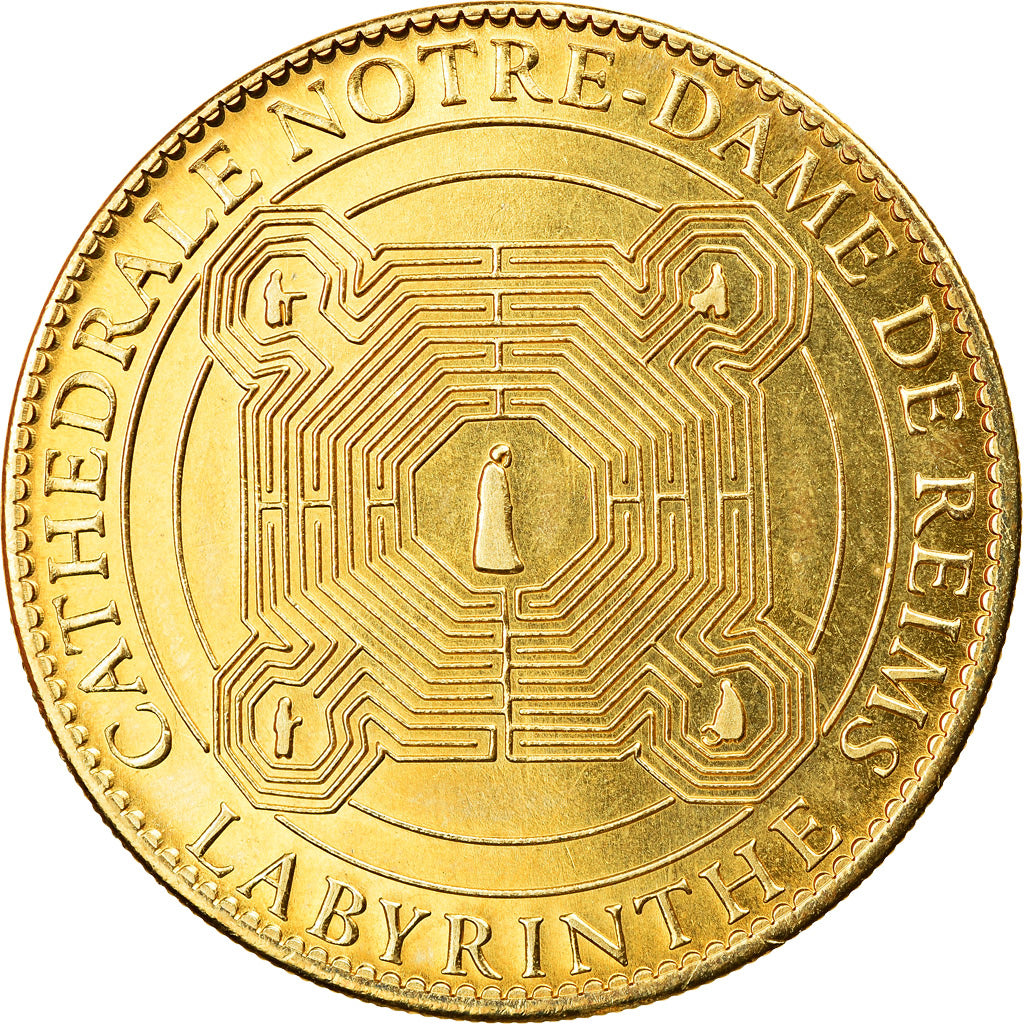 France, Jeton, Reims - Cathédrale - Labyrinthe, 2011, Arthus Bertrand, SUP