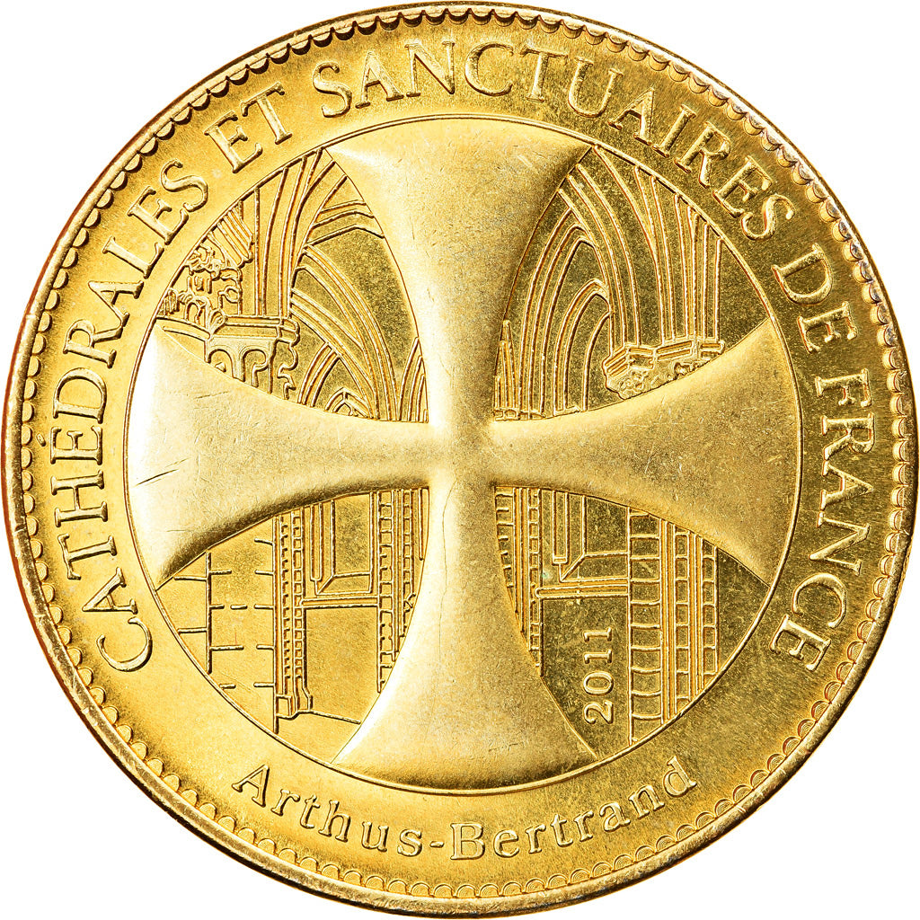 France, Jeton, Reims - Cathédrale - Labyrinthe, 2011, Arthus Bertrand, SUP