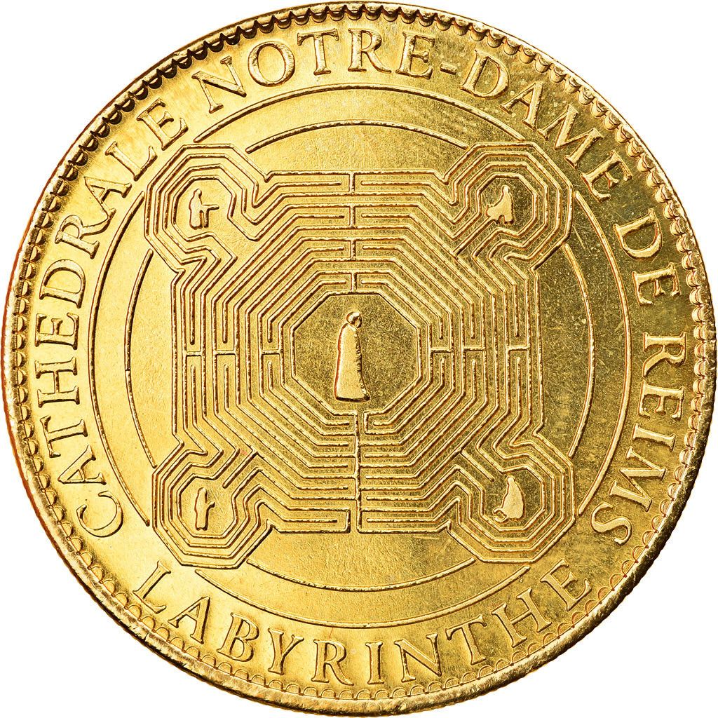 France, Jeton, Reims - Cathédrale - Labyrinthe, 2010, Arthus Bertrand, SUP