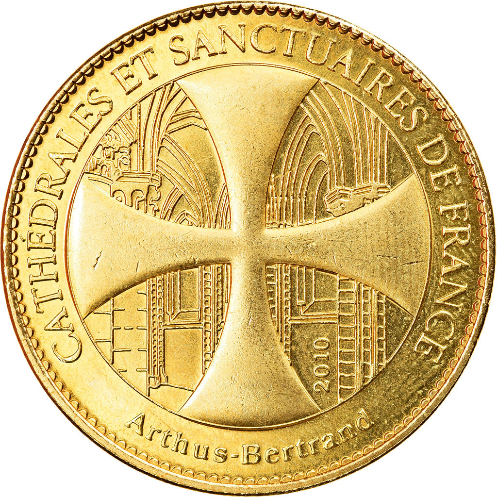 France, Jeton, Reims - Cathédrale - Labyrinthe, 2010, Arthus Bertrand, SUP
