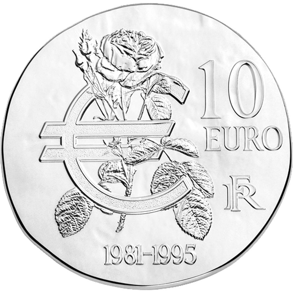 France, 10 Euro, François Mitterrand, 2015, MS(65-70), Silver