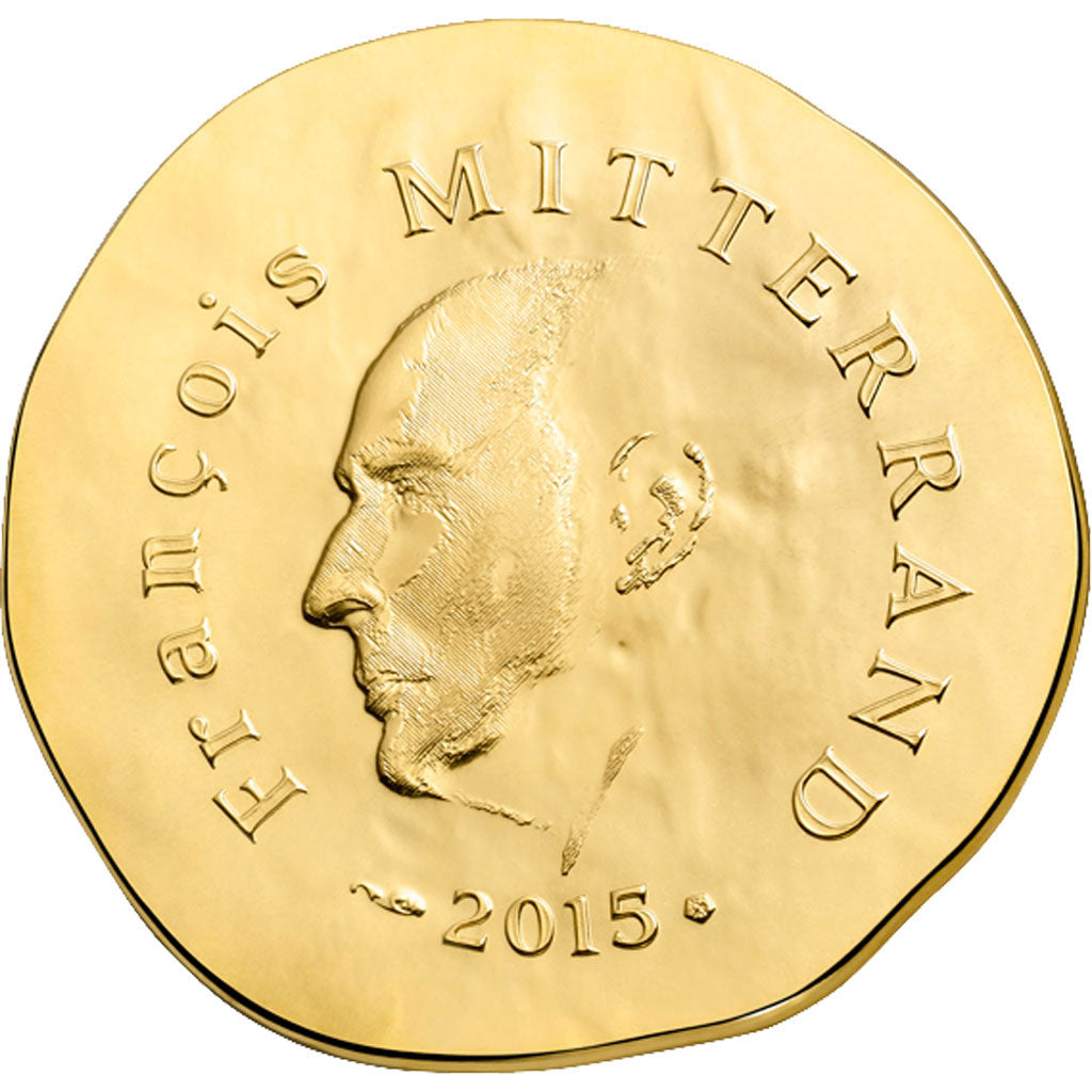 France, 50 Euro, François Mitterrand, 2015, MS(65-70), Gold