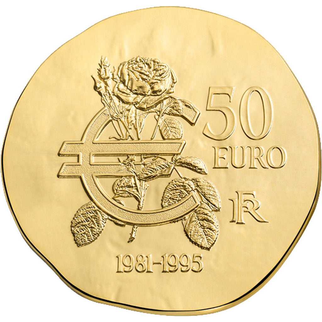 France, 50 Euro, François Mitterrand, 2015, MS(65-70), Gold