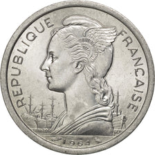 COMOROS, 2 Francs, 1964, Paris, KM #5, MS(60-62), Aluminum, 27.1, Lecompte #35,.