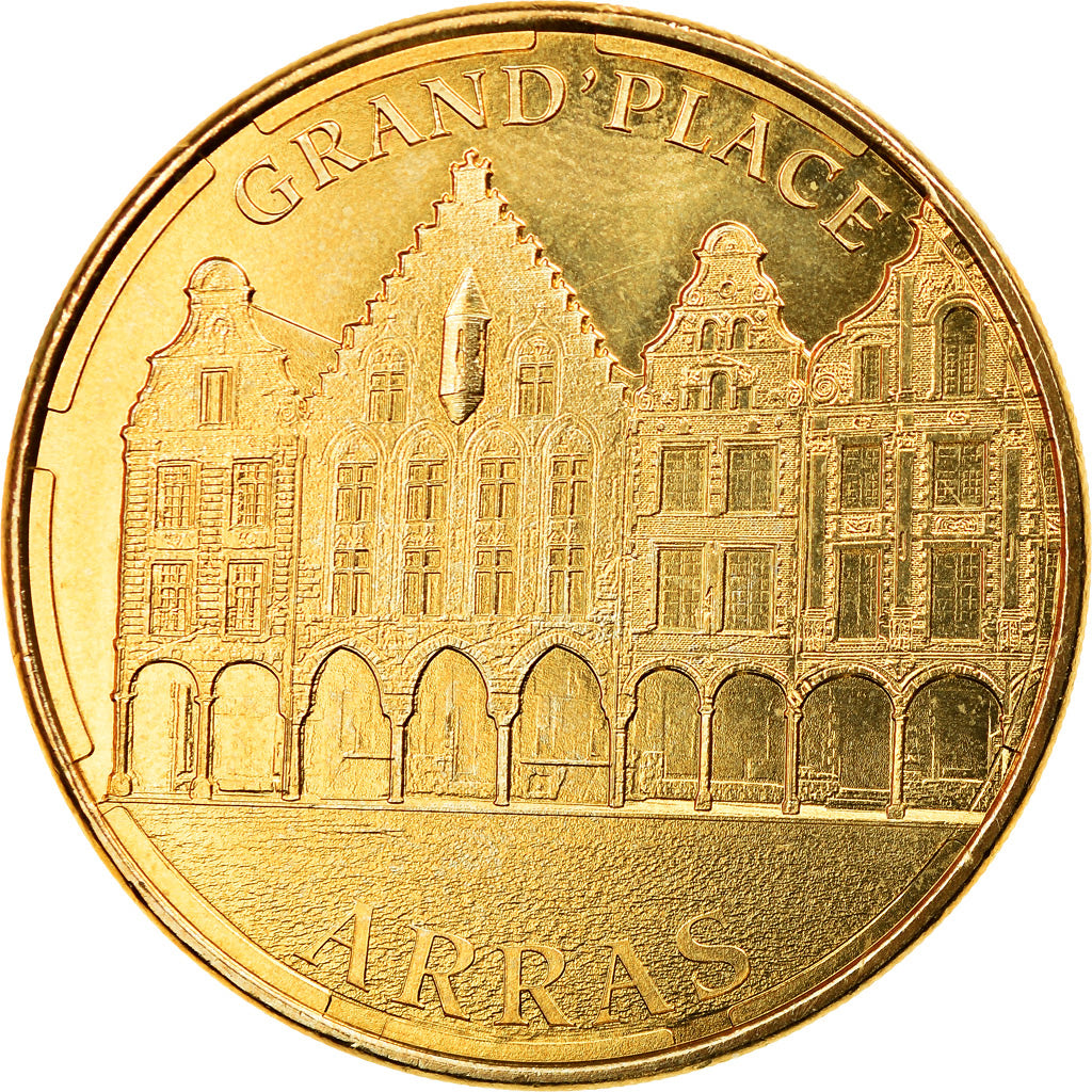 France, Token, 62/ Grand'Place - Arras, 2014, MDP, AU(55-58), Cupro-nickel