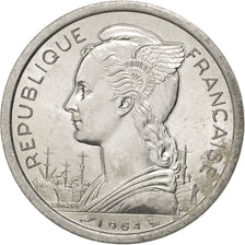 COMOROS, 2 Francs, 1964, Paris, KM #5, AU(55-58), Aluminum, 27.1, Lecompte #35,.