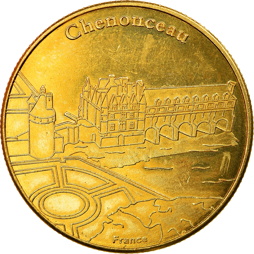 Francia, Token, Chenonceau - Château - Vue aérienne, Médaille de Collection