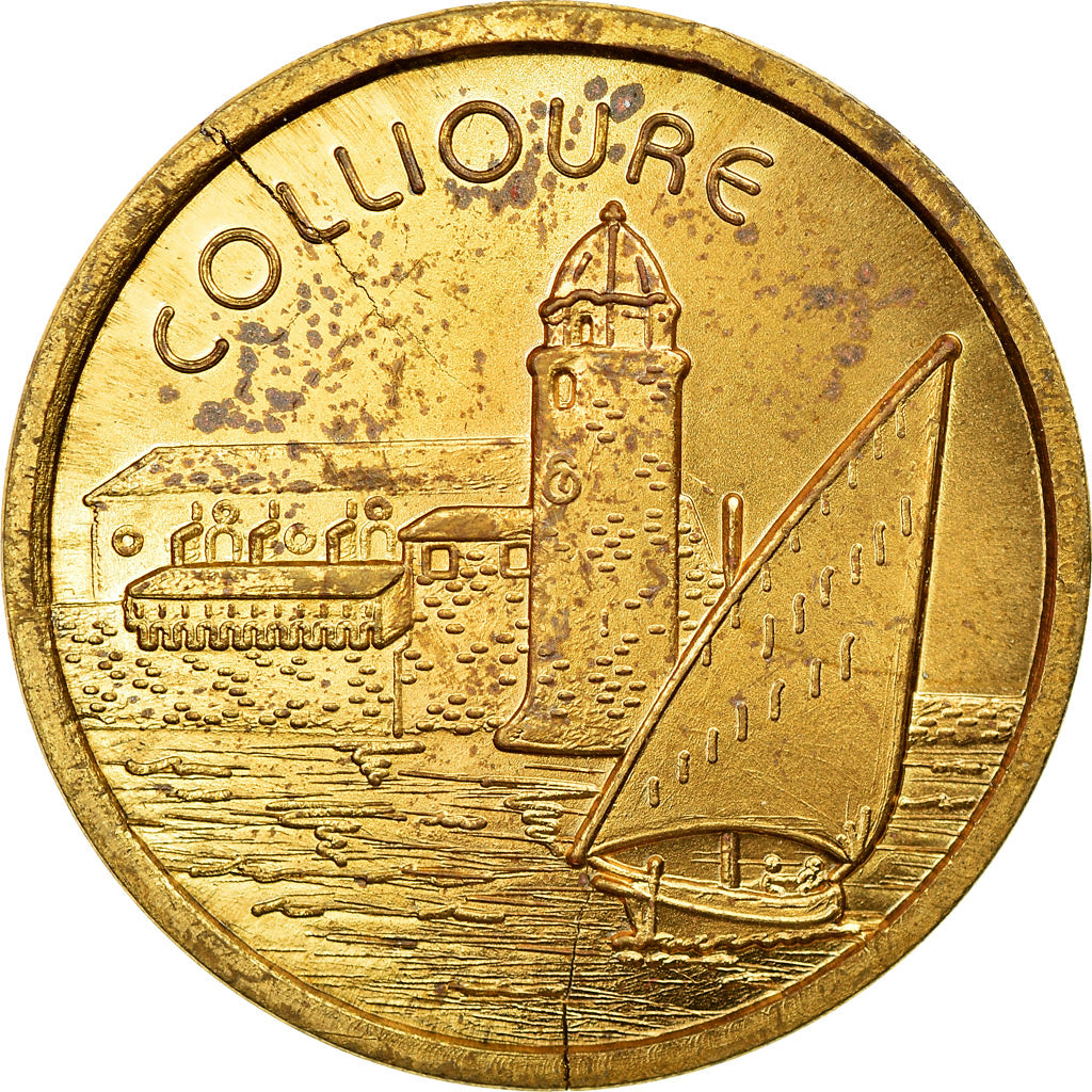 France, Jeton, 66/ Collioure - Le Château, La France en Médailles, TB+