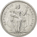 FRENCH POLYNESIA, Franc, 1965, KM #2, AU(55-58), Aluminum, 23, Lecompte #2, 1.29