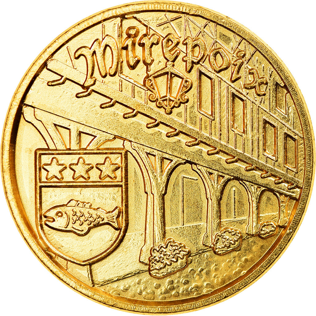 Francia, Token, Mirepoix - Cité médiévale - Les couverts et la croix cathare