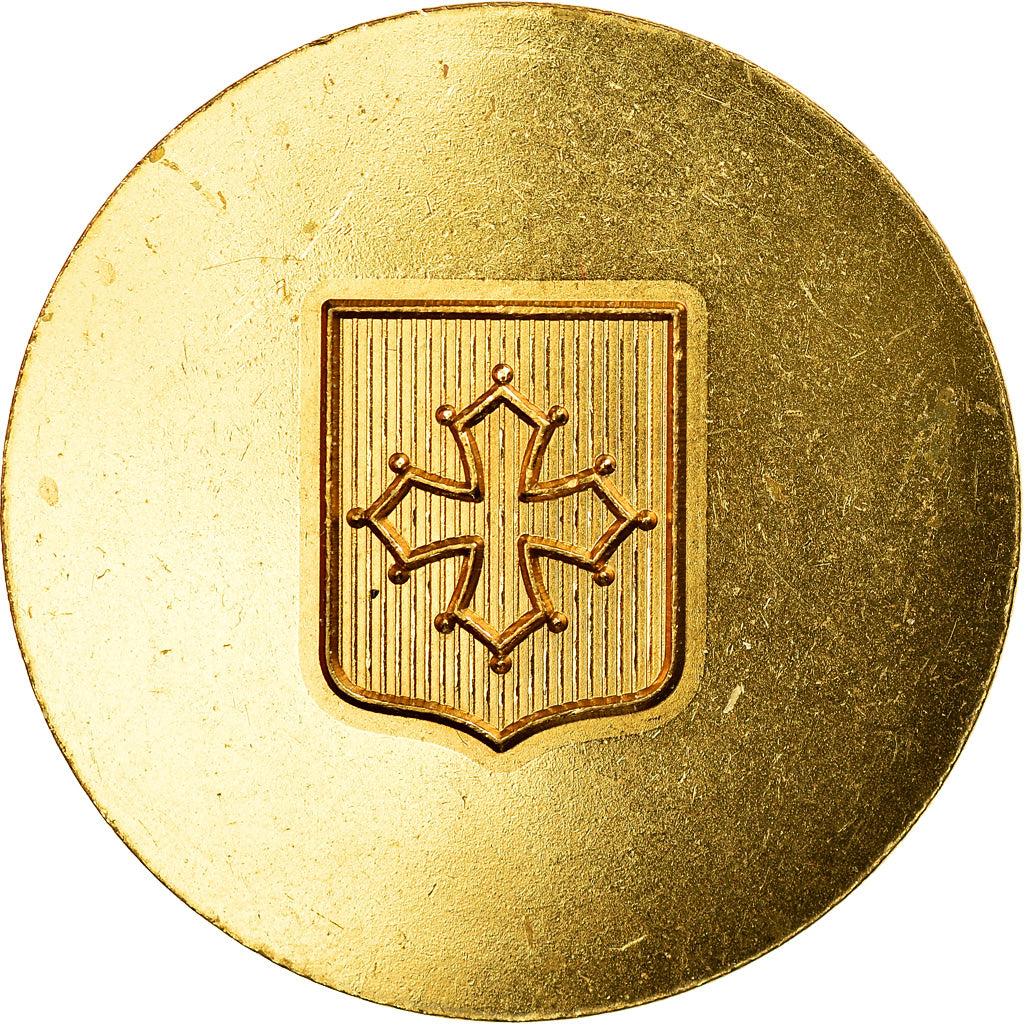 Francia, Token, Mirepoix - Cité médiévale - Les couverts et la croix cathare