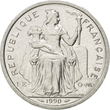 Münze, French Polynesia, 2 Francs, 1990, VZ, Aluminium, KM:10, Lecompte:41