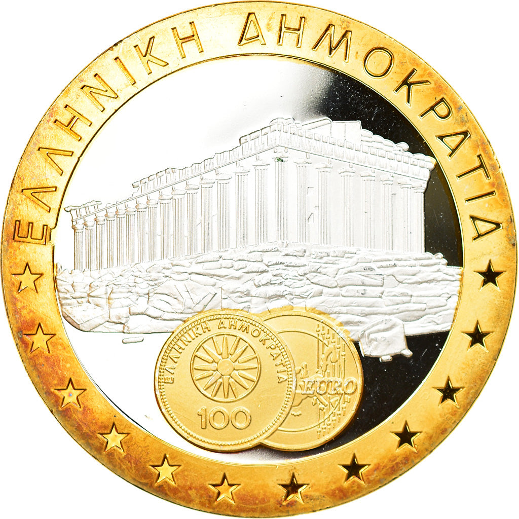 Grecja, Token, L'Europe, Proof, MS(63), Bimetaliczny