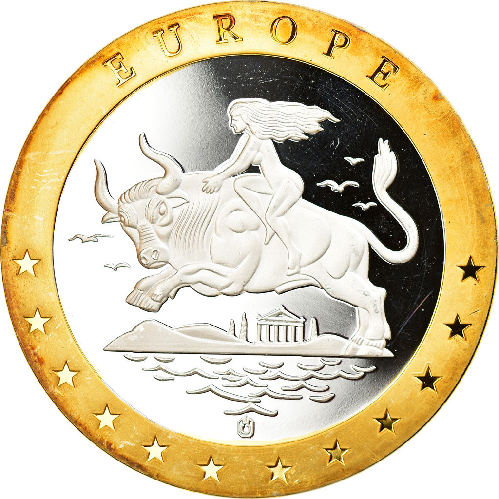 Grecja, Token, L'Europe, Proof, MS(63), Bimetaliczny