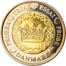 Denmark, 2 Euro, 2002, unofficial private coin, MS(63), Bi-Metallic