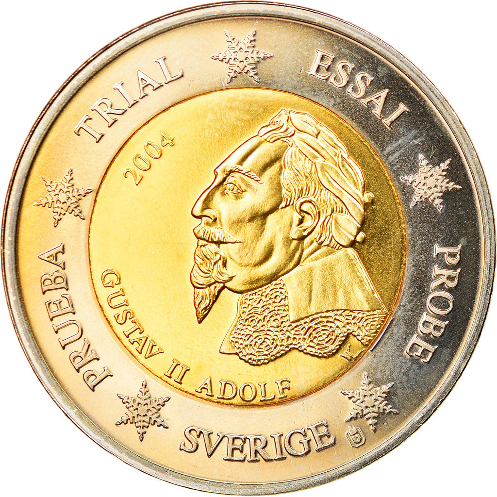 Sweden, 2 Euro, 2004, unofficial private coin, MS(63), Bi-Metallic