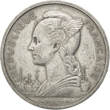 MADAGASCAR, 5 Francs, 1953, Paris, KM #5, EF(40-45), Aluminum, Lecompte #106,...