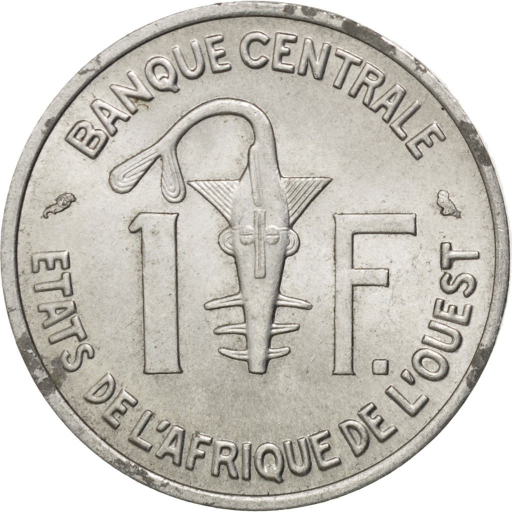 WEST AFRICAN STATES, Franc, 1961, KM #3.1, AU(50-53), Aluminum, 23, 1.30