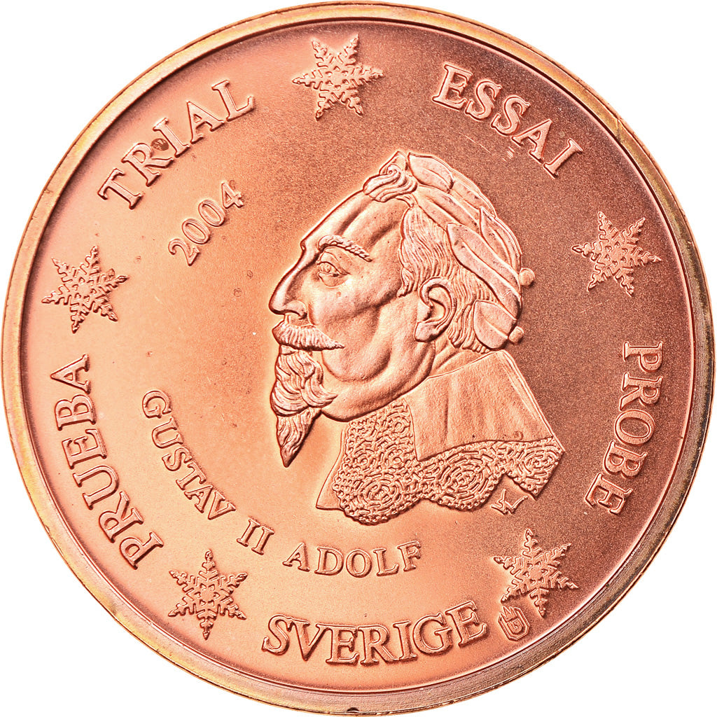 Sweden, 5 Euro Cent, 2004, unofficial private coin, MS(63), Copper Plated Steel
