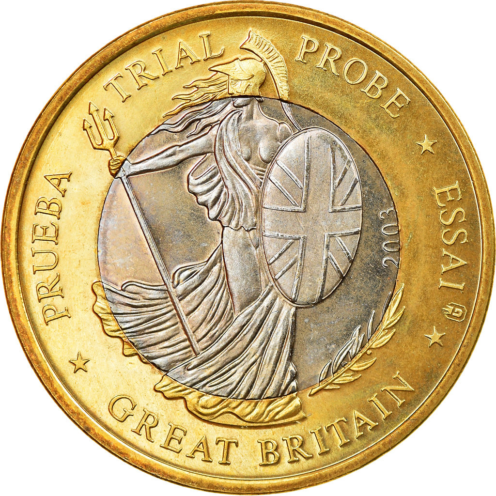 Great Britain, Euro, 2003, unofficial private coin, AU(55-58), Bi-Metallic