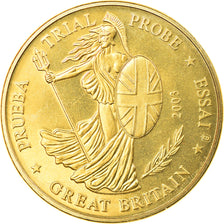 Great Britain, 50 Euro Cent, 2003, unofficial private coin, AU(55-58), Brass