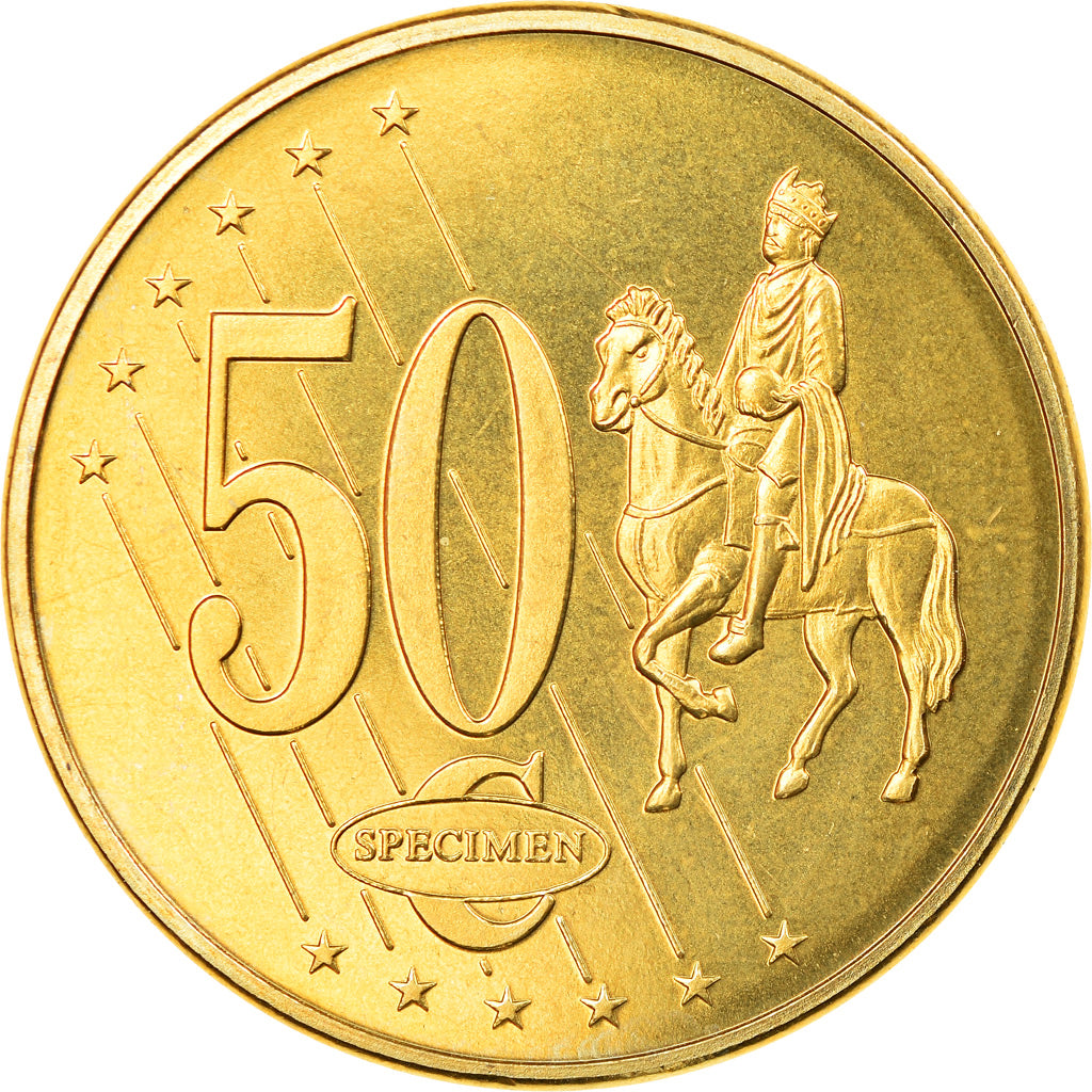 Great Britain, 50 Euro Cent, 2003, unofficial private coin, AU(55-58), Brass