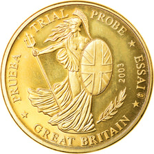 Great Britain, 20 Euro Cent, 2003, unofficial private coin, MS(60-62), Brass