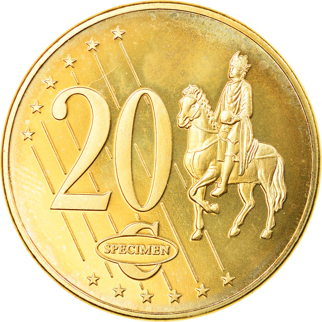 Great Britain, 20 Euro Cent, 2003, unofficial private coin, MS(60-62), Brass