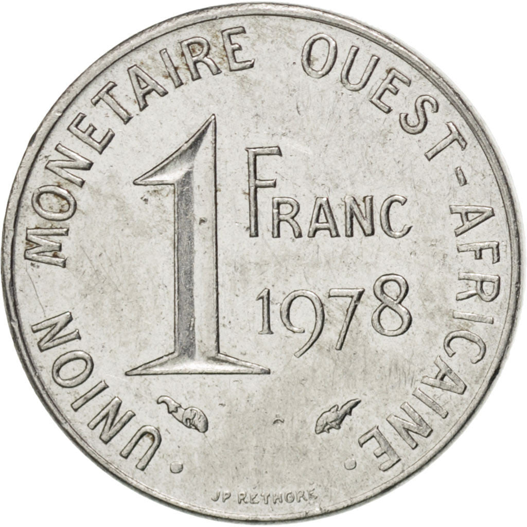 WEST AFRICAN STATES, Franc, 1978, KM #8, EF(40-45), Steel, 1.67