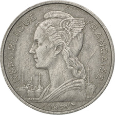 FRENCH SOMALILAND, 5 Francs, 1959, Paris, KM #10, EF(40-45), Aluminum, 31,...